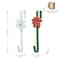 Glitzhome® 14" Christmas Metal Snowflake & Poinsettia Wreath Hanger Set